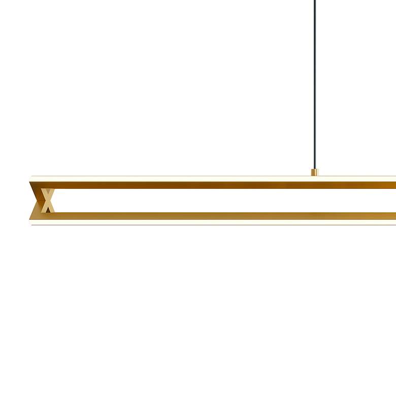 Image 2 AFX Cass 48 inch Wide Gold Finish Modern Linear Pendant more views