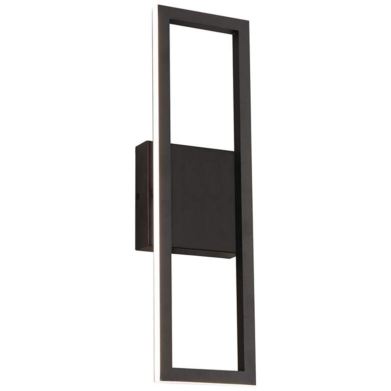 Image 1 AFX Cole 18 inch High Black Finish Modern LED Wall Sconce Light