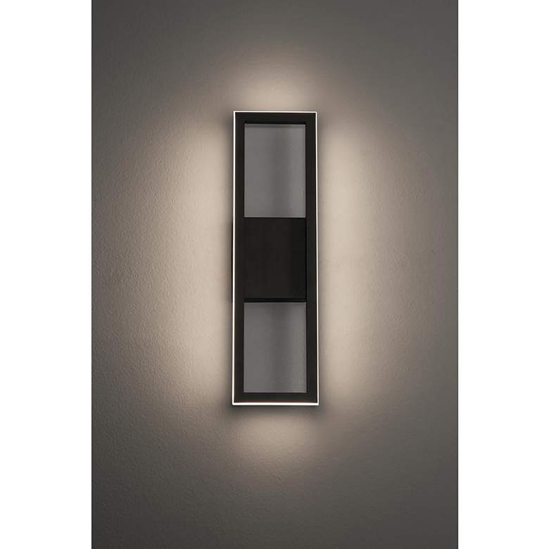 Image 3 AFX Cole 18 inch High Black Finish Modern LED Wall Sconce Light more views