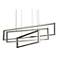 AFX Cole 39" 3-Light Satin Nickel LED Modern Linear Island Pendant