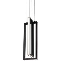 AFX Cole 6&quot; Wide Black 2-Light Modern LED Mini Pendant Light