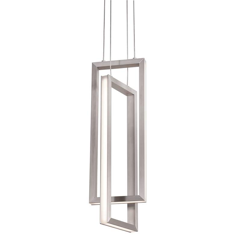 Image 1 AFX Cole 6" Wide Satin Nickel 2-Light LED Modern Mini Pendant Light