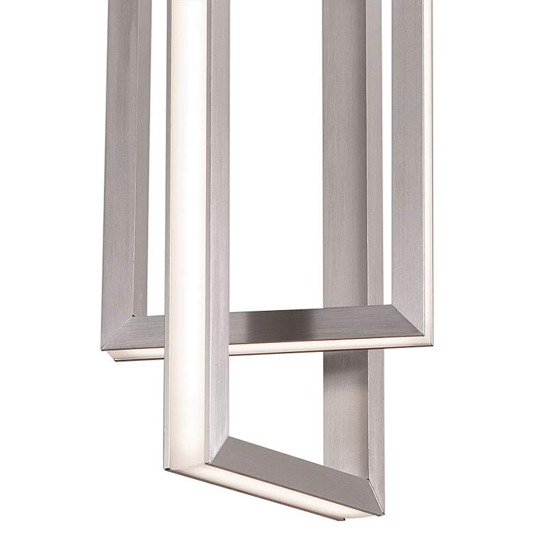 Image 2 AFX Cole 6 inch Wide Satin Nickel 2-Light LED Modern Mini Pendant Light more views