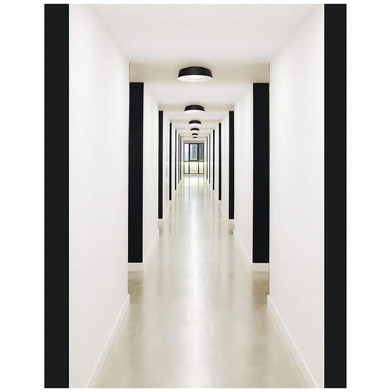 Image 2 AFX Duncan 15" Wide LED Black and White Dome Ceiling Light more views