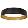 1_AFX Duncan 20" Black and Gold Finish LED Flush Mount Ceiling Light
