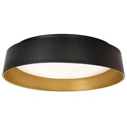 AFX Duncan 20" Black and Gold Finish LED Flush Mount Ceiling Light
