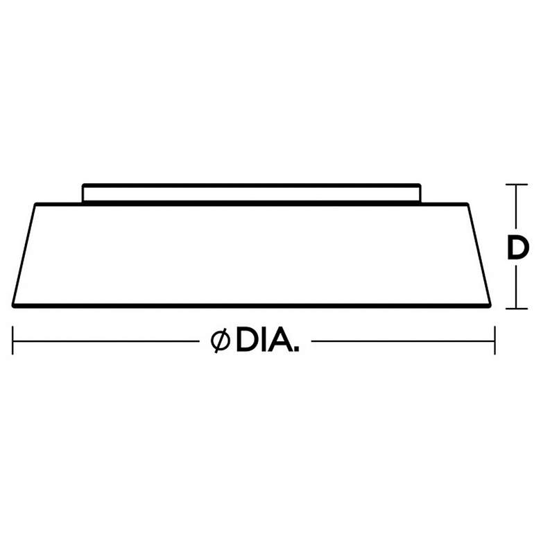 Image 4 AFX Duncan 20" Black and Gold Finish LED Flush Mount Ceiling Light more views