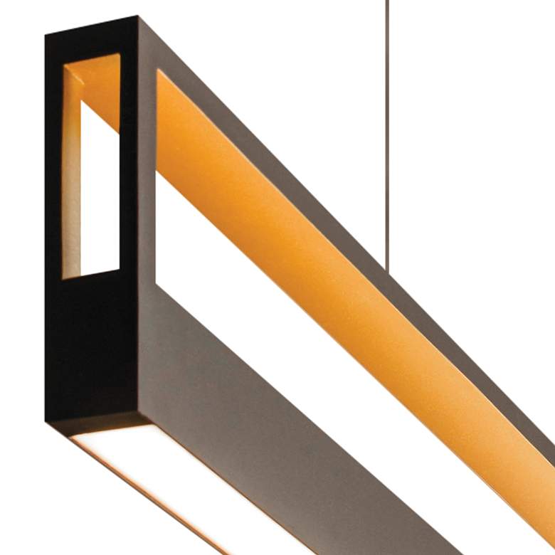 Image 3 AFX Echo 44 3/4" Black Gold LED Island Light Linear Pendant more views