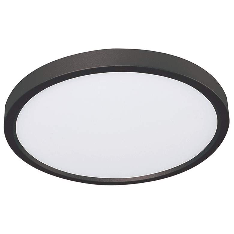 Image 1 AFX Edge 6" Wide Black Round 5 CCT LED Modern Disc Ceiling Light