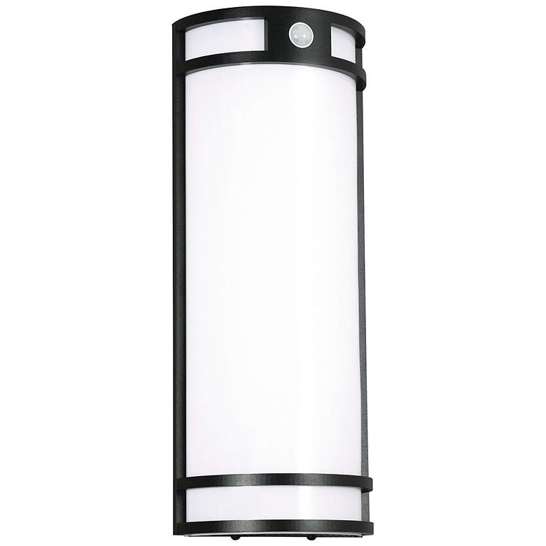 Image 1 AFX Elston 18 inch High Black Finish Dusk to Dawn Outdoor LED Light