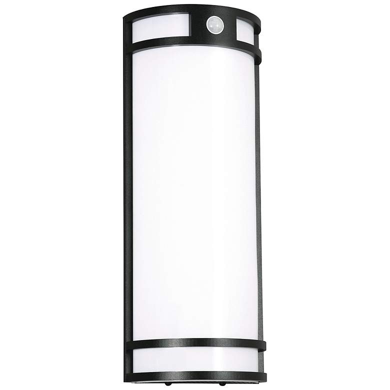 Image 1 AFX Elston 18" High Black Finish Dusk to Dawn Outdoor LED Light