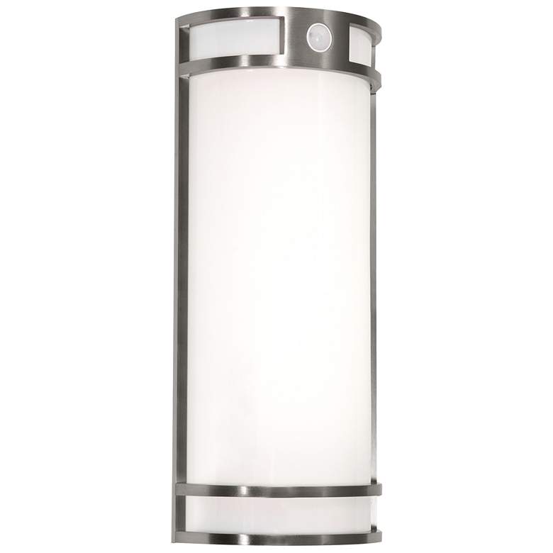Image 1 AFX Elston 18 inch High Brushed Aluminum Dusk to Dawn Outdoor LED Light