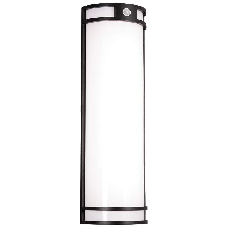 Image 1 AFX Elston 24" High Black Finish Dusk to Dawn Outdoor LED Light