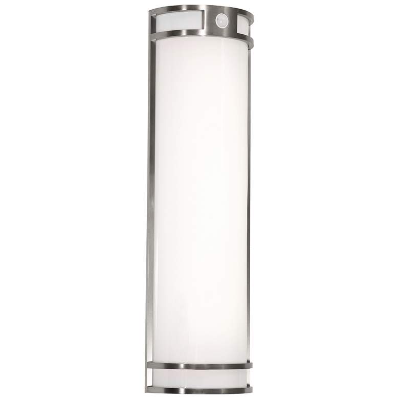 Image 1 AFX Elston 24" High Brushed Aluminum Dusk to Dawn Outdoor LED Light