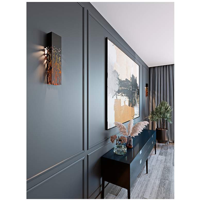 Image 5 AFX Embers 19" High Black LED Wall Sconce more views