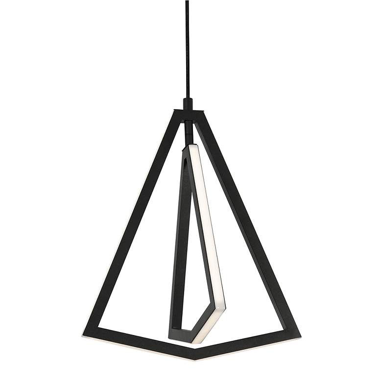 Image 1 AFX Gianna 12.5 inch Wide Black Finish Modern Geometric Pendant