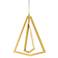AFX Gianna 12.5" Wide Gold Modern Geometric Pendant