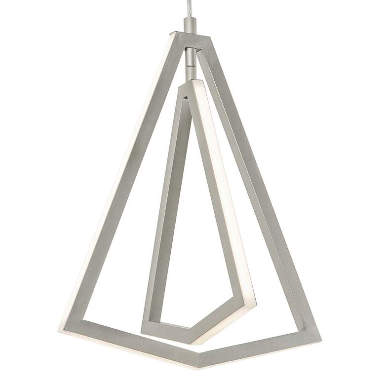 Image 2 AFX Gianna 12.5" Wide Satin Nickel Finish Modern Geometric Pendant more views