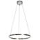AFX Glo 24" Wide Satin Nickel LED Ring-Round Pendant Light