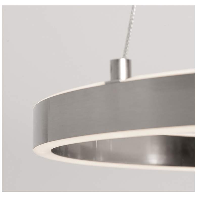 Image 3 AFX Glo 24" Wide Satin Nickel LED Ring-Round Pendant Light more views