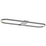 AFX Glo 48" Linear Oval Satin Nickel LED Semi-Flush Ceiling Light