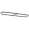 AFX Glo 48" Linear Oval Satin Nickel LED Semi-Flush Ceiling Light