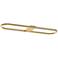AFX Glo 48" Wide Modern Satin Brass Linear LED Ceiling Light