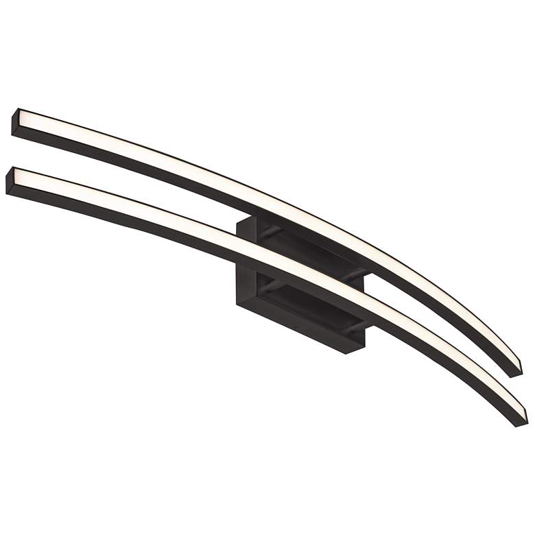 Image 2 AFX Harper 36 1/2" Wide Black Finish LED Vanity Bath Light
