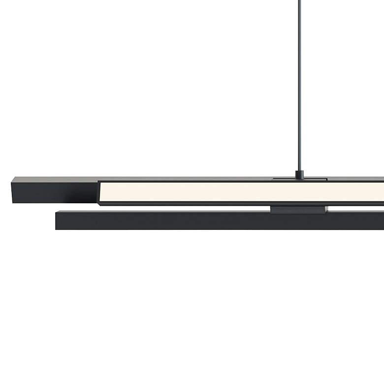 Image 3 AFX Indra 44 inch Wide Black Finish Modern LED Linear Pendant more views