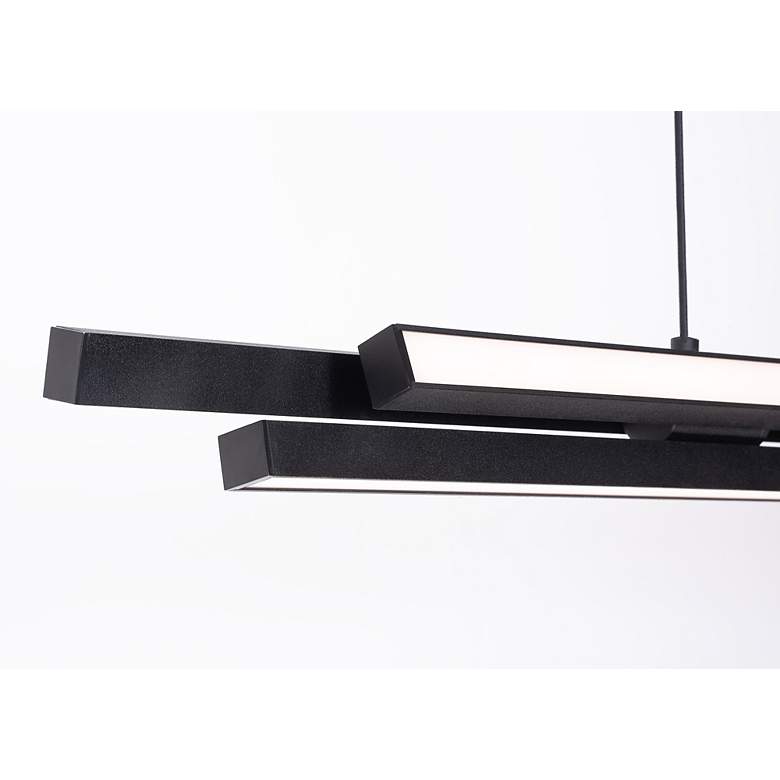 Image 4 AFX Indra 44 inch Wide Black Finish Modern LED Linear Pendant more views