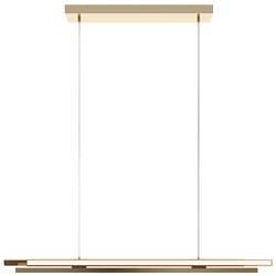 AFX Indra 44" Wide Satin Brass Modern LED Linear Pendant
