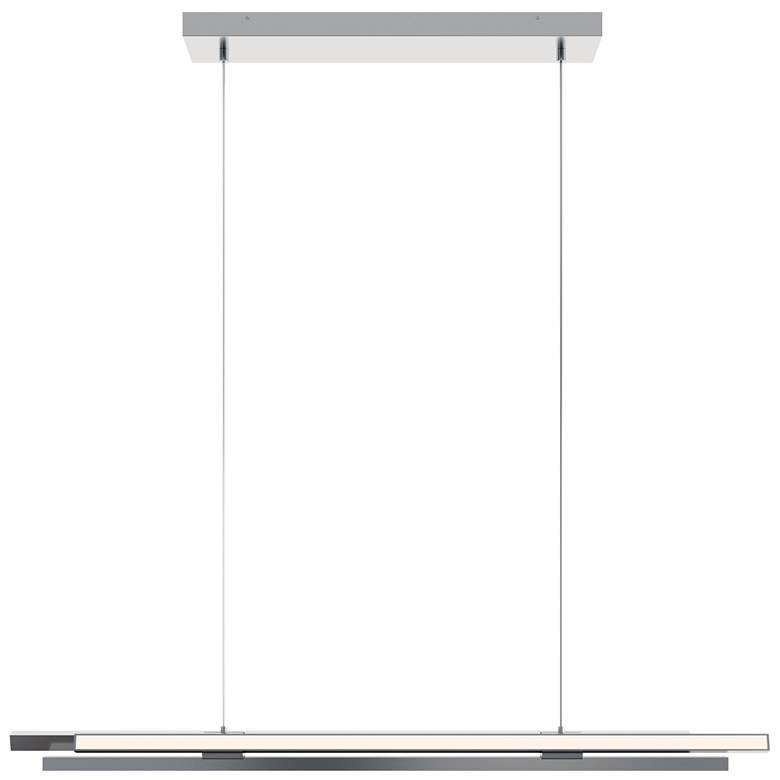 Image 1 AFX Indra 44 inch Wide Satin Nickel LED Linear Pendant