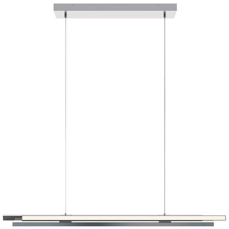 Image 1 AFX Indra 44" Wide Satin Nickel LED Linear Pendant