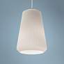 AFX Isla 11" Wide Frosted White Ribbed Glass Mini Pendant
