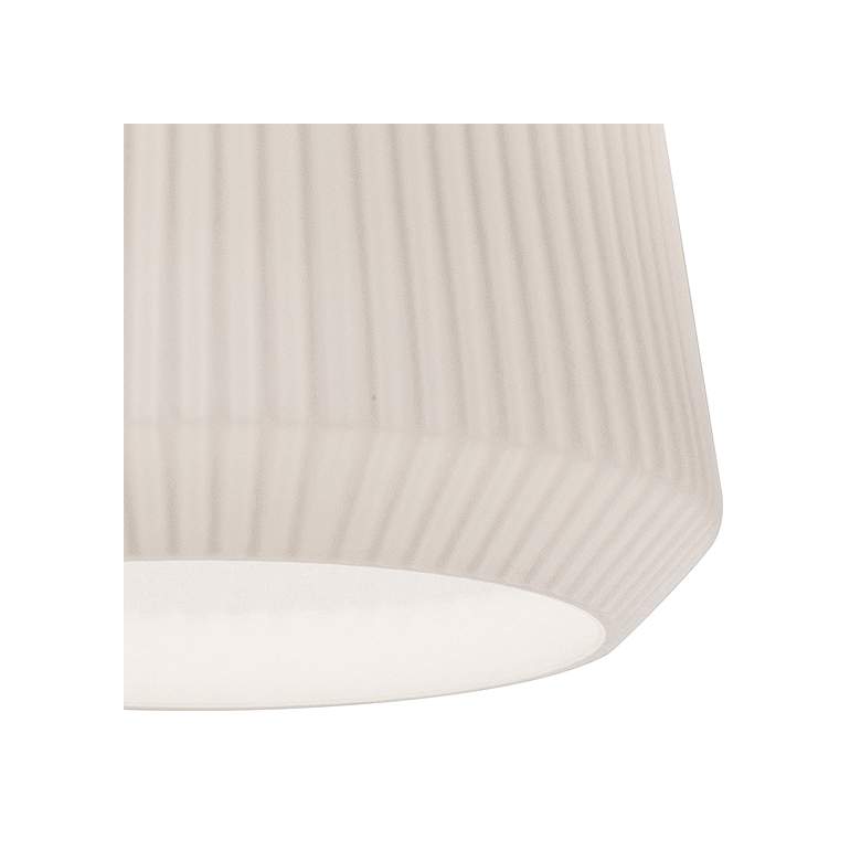 Image 3 AFX Isla 11 inch Wide Frosted White Ribbed Glass Mini Pendant more views
