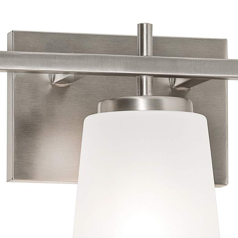Image 4 AFX Joanna 23 1/4" Modern Satin Nickel White Glass 3-Light Bath Light more views