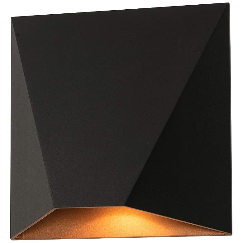 Image 1 AFX Kylo 8" High Black Finish Modern LED Outdoor Wall Sconce
