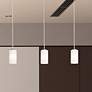 AFX Leo 36" Wide 3-Light White Glass Modern Linear Pendant in scene