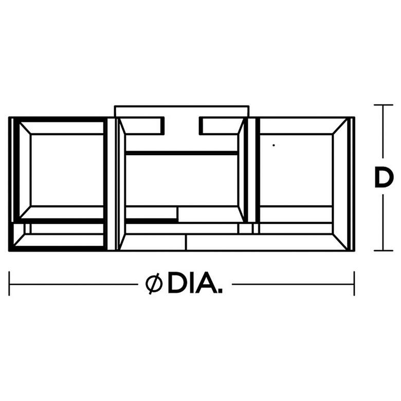 Image 3 AFX Lighting Cass 17" Wide Gold Rectangular Metal LED Ceiling Light more views