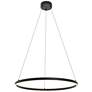 2_AFX Lighting Glo 36" Wide Black LED Modern Ring Pendant Light