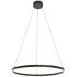 AFX Lighting Glo 36" Wide Black LED Modern Ring Pendant Light