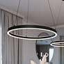 Thumbnail1 of AFX Lighting Glo 36" Wide Black LED Modern Ring Pendant Light