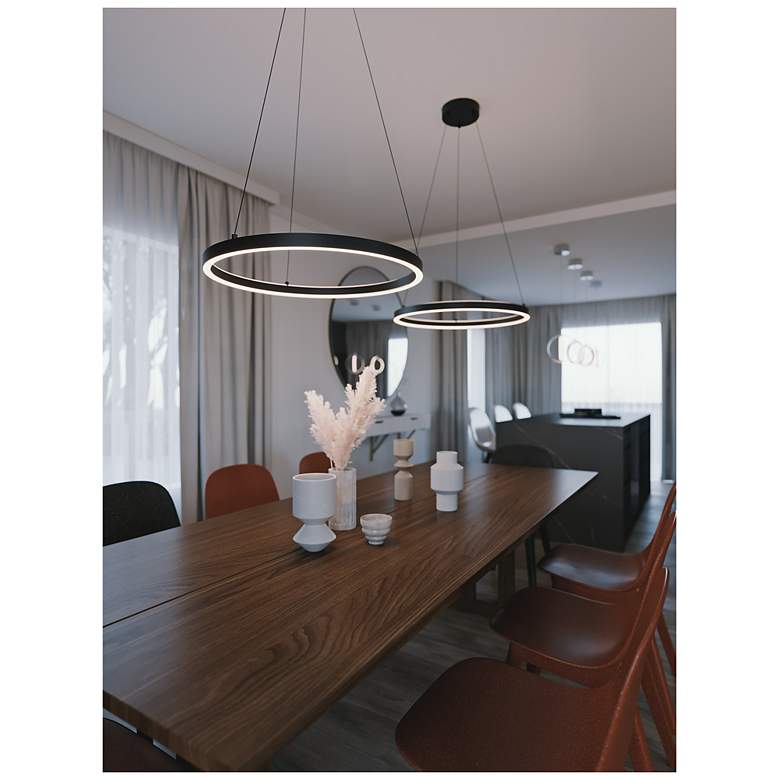 Image 3 AFX Lighting Glo 36" Wide Black LED Modern Ring Pendant Light more views