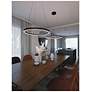 Thumbnail3 of AFX Lighting Glo 36" Wide Black LED Modern Ring Pendant Light more views
