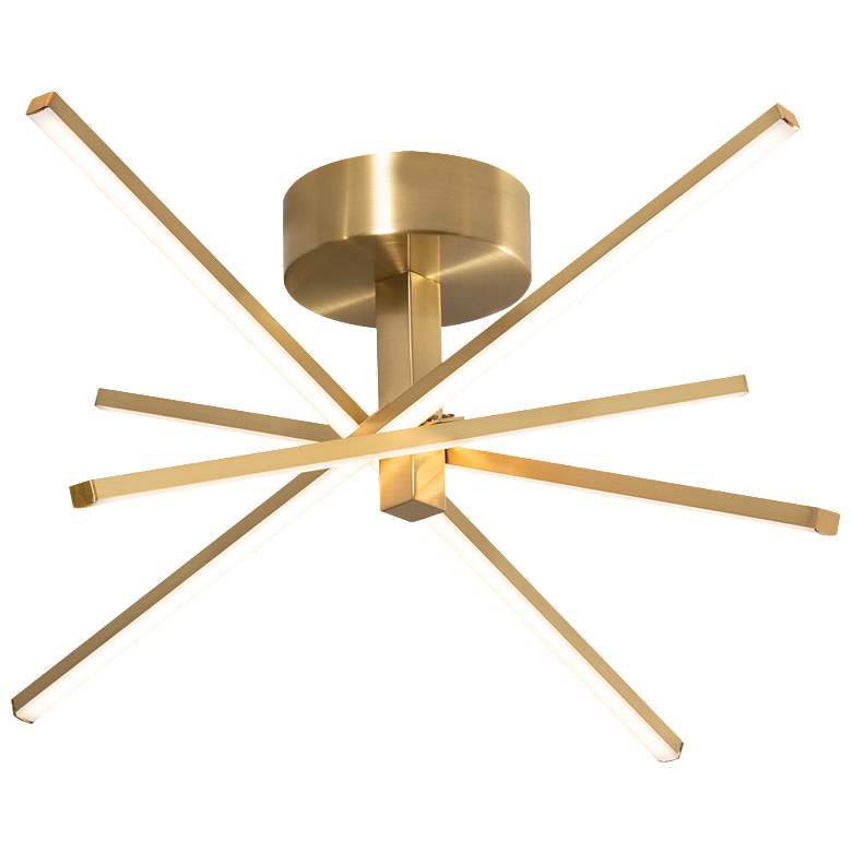 Image 1 AFX Lighting Jaxx 19 3/4" Wide Satin Brass LED Ceiling Light
