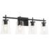 AFX Lighting Joanna 32 1/4" Wide Black Metal 4-Light Bath Light
