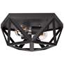 2_AFX Lighting Kai 12 1/4" Wide Modern Black Metal 2-Light Ceiling Light