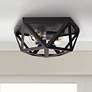 1_AFX Lighting Kai 12 1/4" Wide Modern Black Metal 2-Light Ceiling Light