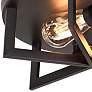 3_AFX Lighting Rivers 13 3/4" Wide Black Metal 2-Light Ceiling Light more views