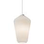 AFX Lola 11" Wide Modern Frosted White Ribbed Glass Mini Pendant